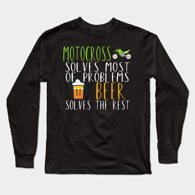 Motocross problems beer Long Sleeve T-Shirt by maxcode